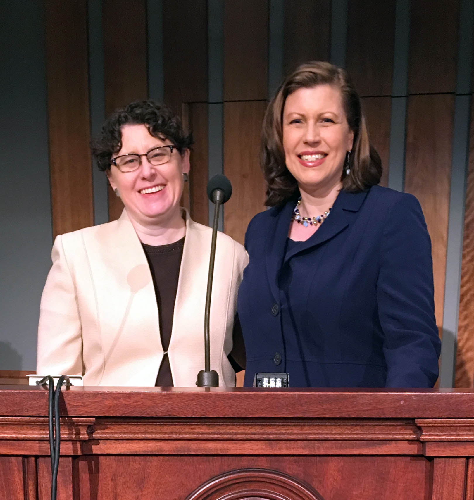 Elizabeth Clark and Hannah Clayson Smith speak at BYU Women's Conference, May 2018
