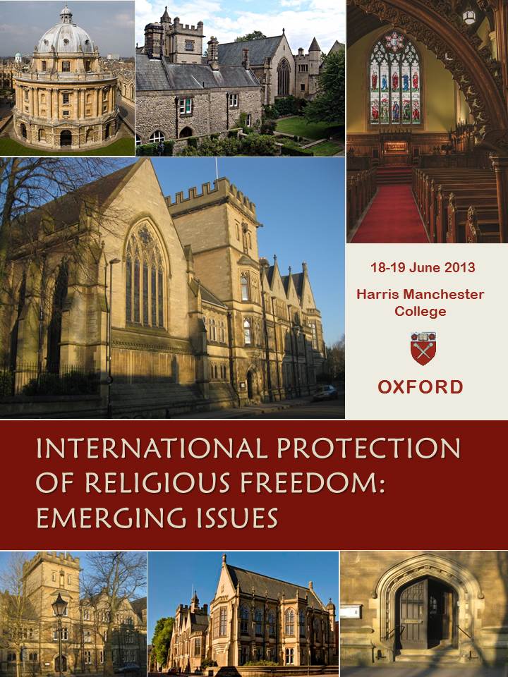 Oxford Conference: International Protection of Religious Freedom, Emerging Issues