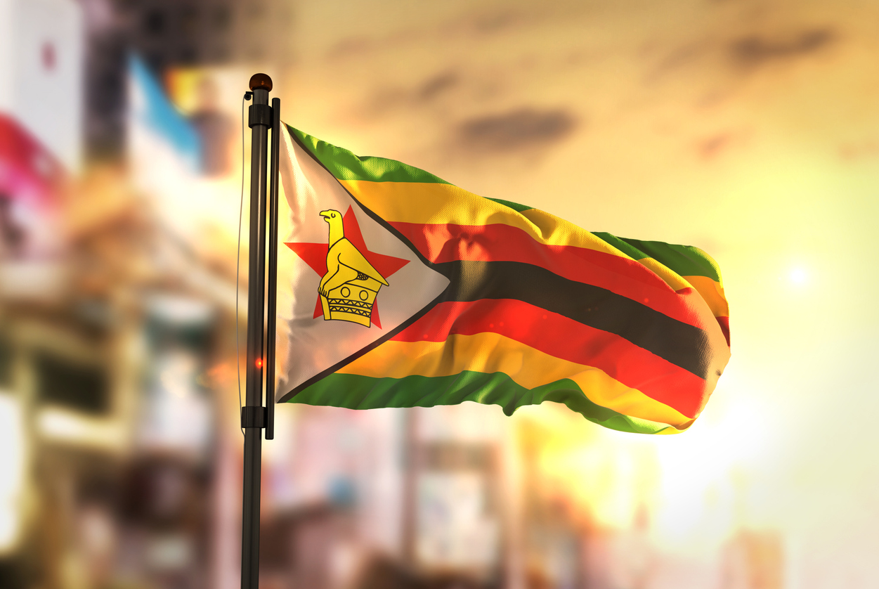 Photo of the Zimbabwe flag