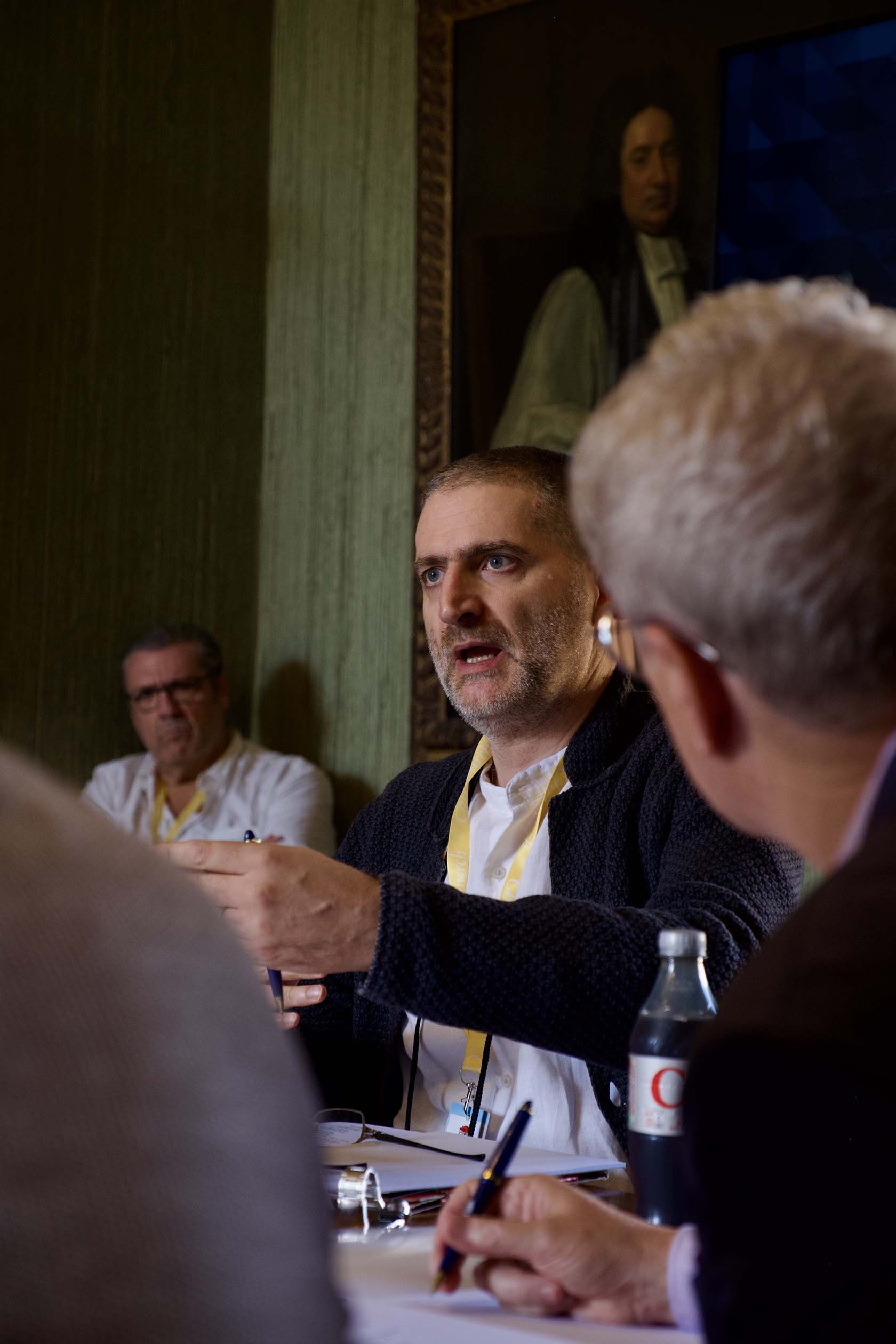 Andrea Pin speaks at the conference.