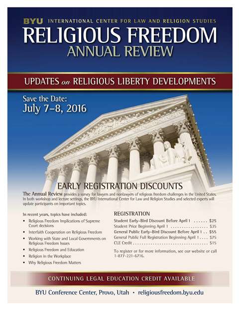 Religious Freedom Annual Review 2016: Save the Date
