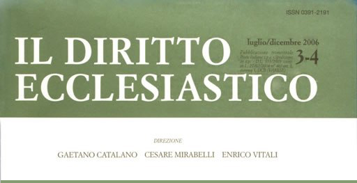 Il Diritto Ecclesiastico